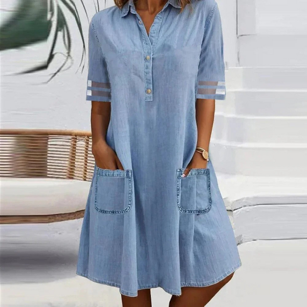 Ruby | Lässiges Jeanskleid in Blau von Hanna Hamburg