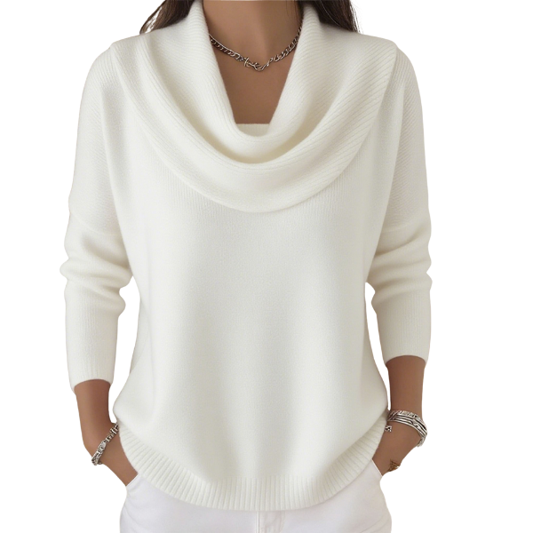 Vionne | Pullover mit Wasserfallkragen von Hanna Hamburg, Pullover für Damen