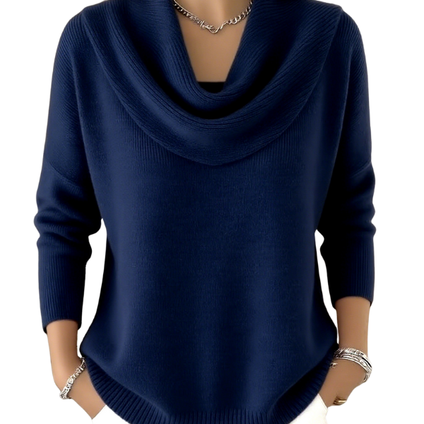 Vionne | Pullover mit Wasserfallkragen von Hanna Hamburg, Pullover für Damen