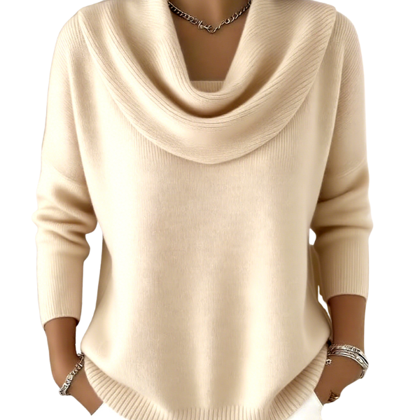 Vionne | Pullover mit Wasserfallkragen von Hanna Hamburg, Pullover für Damen