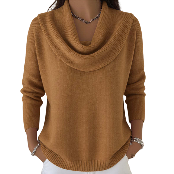 Vionne | Pullover mit Wasserfallkragen von Hanna Hamburg, Pullover für Damen