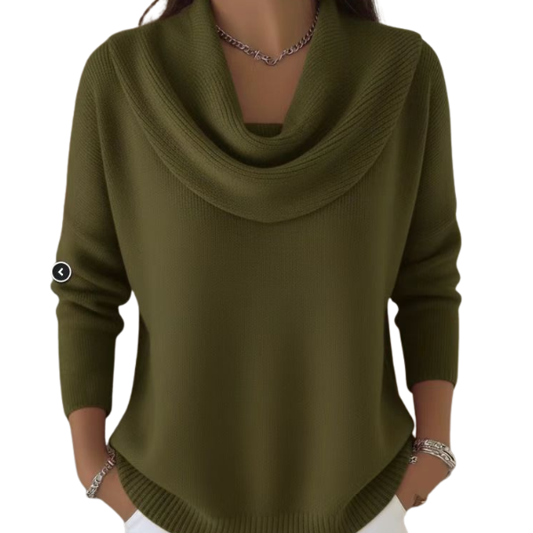 Vionne | Pullover mit Wasserfallkragen von Hanna Hamburg, Pullover für Damen
