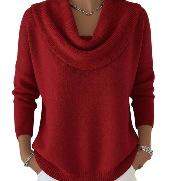 Vionne | Pullover mit Wasserfallkragen von Hanna Hamburg, Pullover für Damen