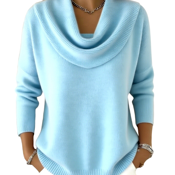 Vionne | Pullover mit Wasserfallkragen von Hanna Hamburg, Pullover für Damen
