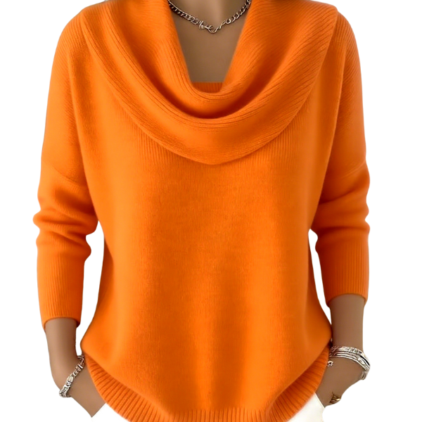 Vionne | Pullover mit Wasserfallkragen von Hanna Hamburg, Pullover für Damen