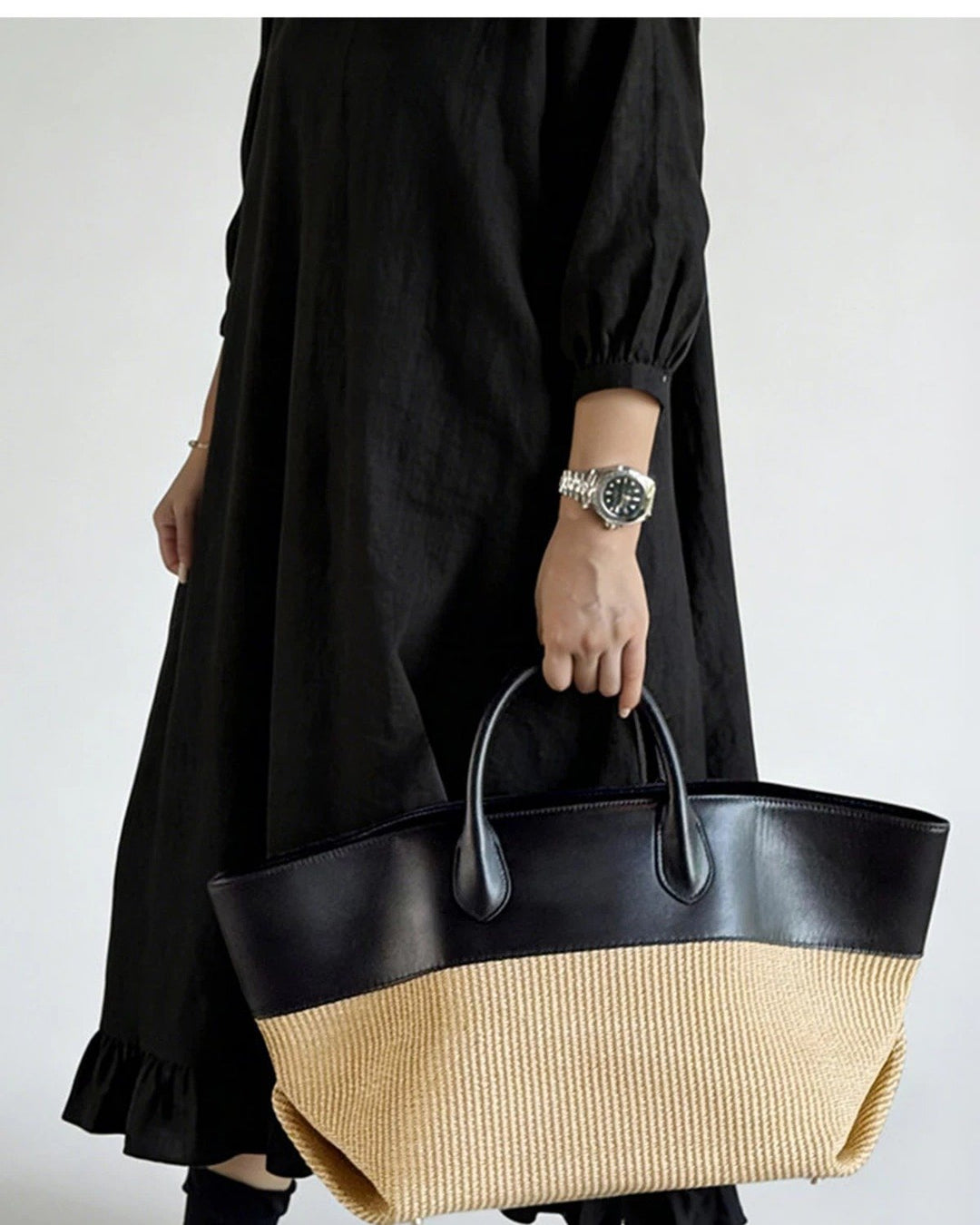 Helmtrud, großer Colourblock-Shopper, von Hanna Hamburg