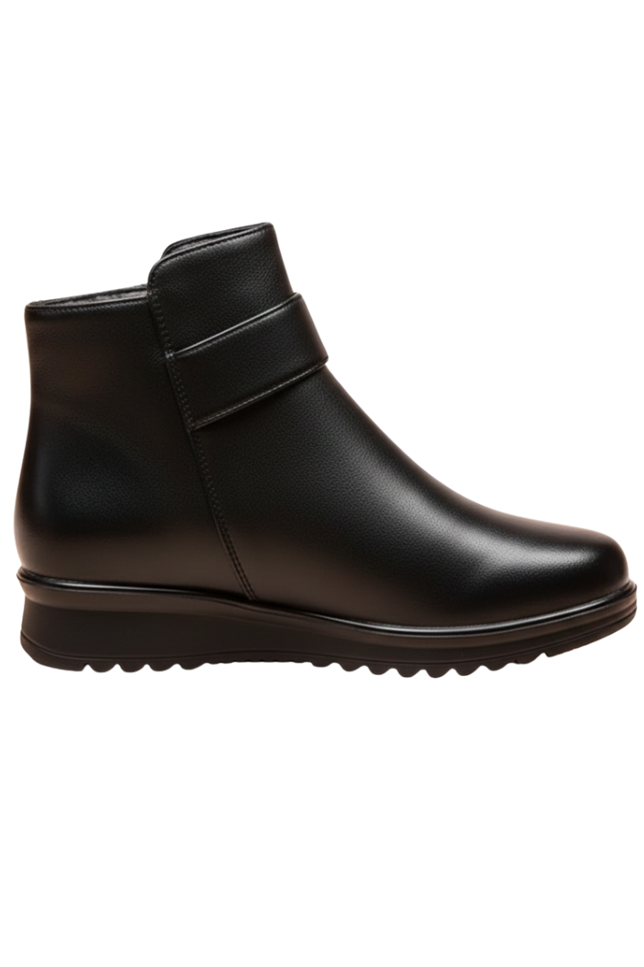 Holda | Gefütterte Stiefelette mit Fellkragen