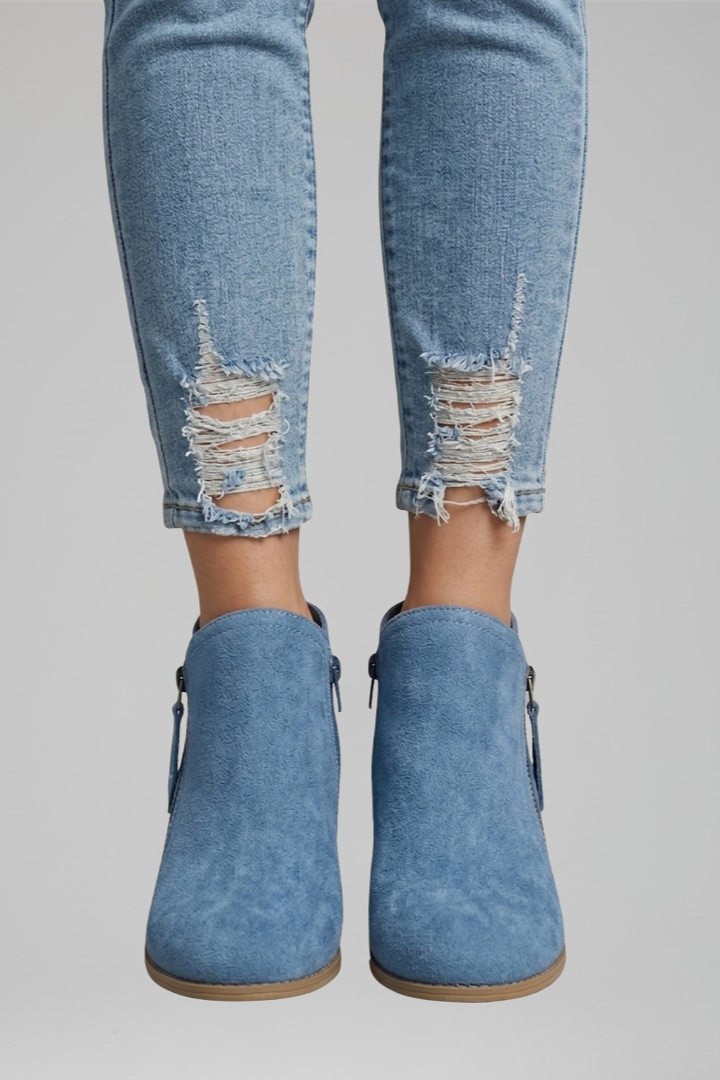 Jette | Stiefelette in Veloursoptik