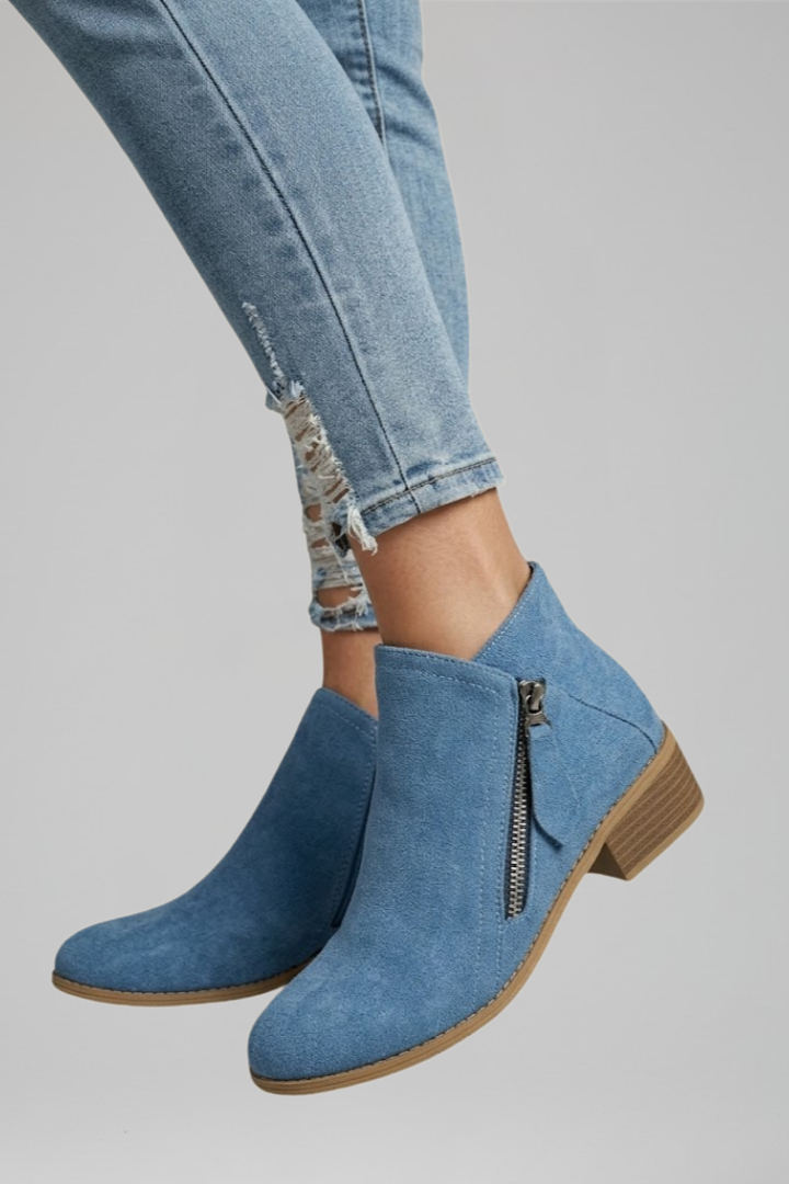Jette | Stiefelette in Veloursoptik