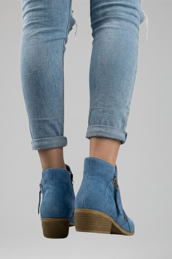Jette | Stiefelette in Veloursoptik