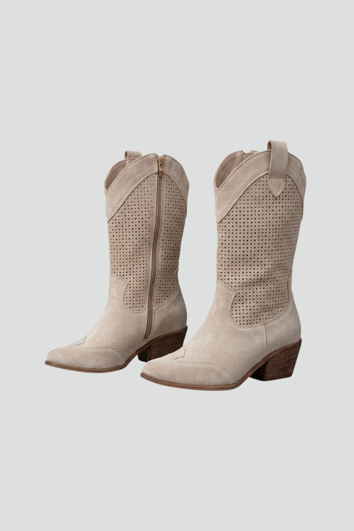 Elfi | Perforierte Western-Stiefelette