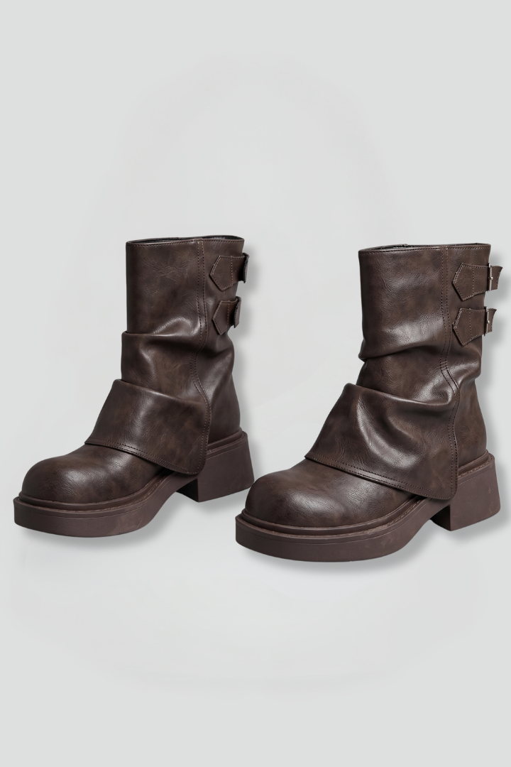 Irene | Biker-Stiefelette mit Riemen