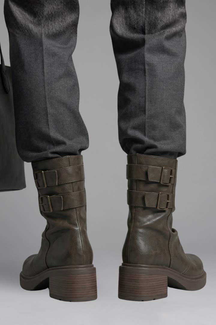 Irene | Biker-Stiefelette mit Riemen