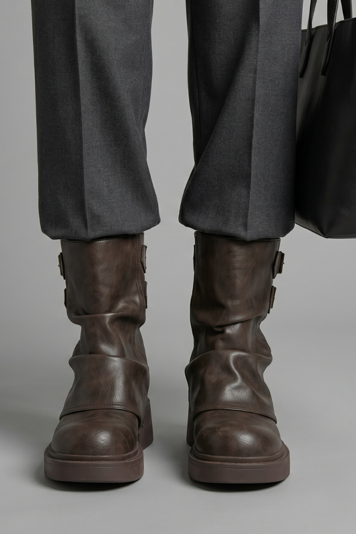 Irene | Biker-Stiefelette mit Riemen