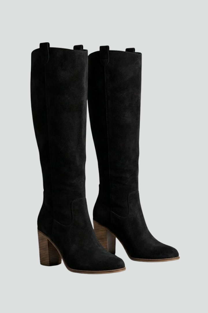 Gundel | Kniehoher Stiefel in Veloursoptik