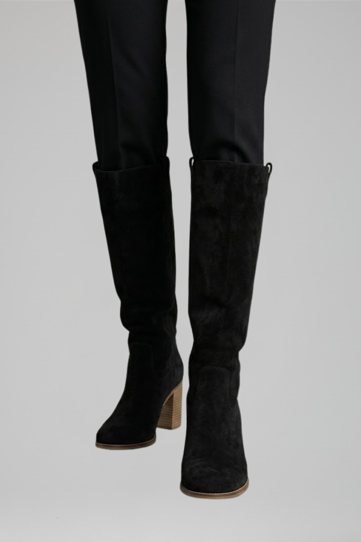 Gundel | Kniehoher Stiefel in Veloursoptik
