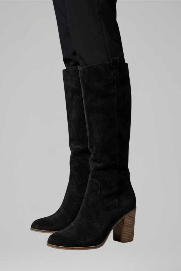 Gundel | Kniehoher Stiefel in Veloursoptik