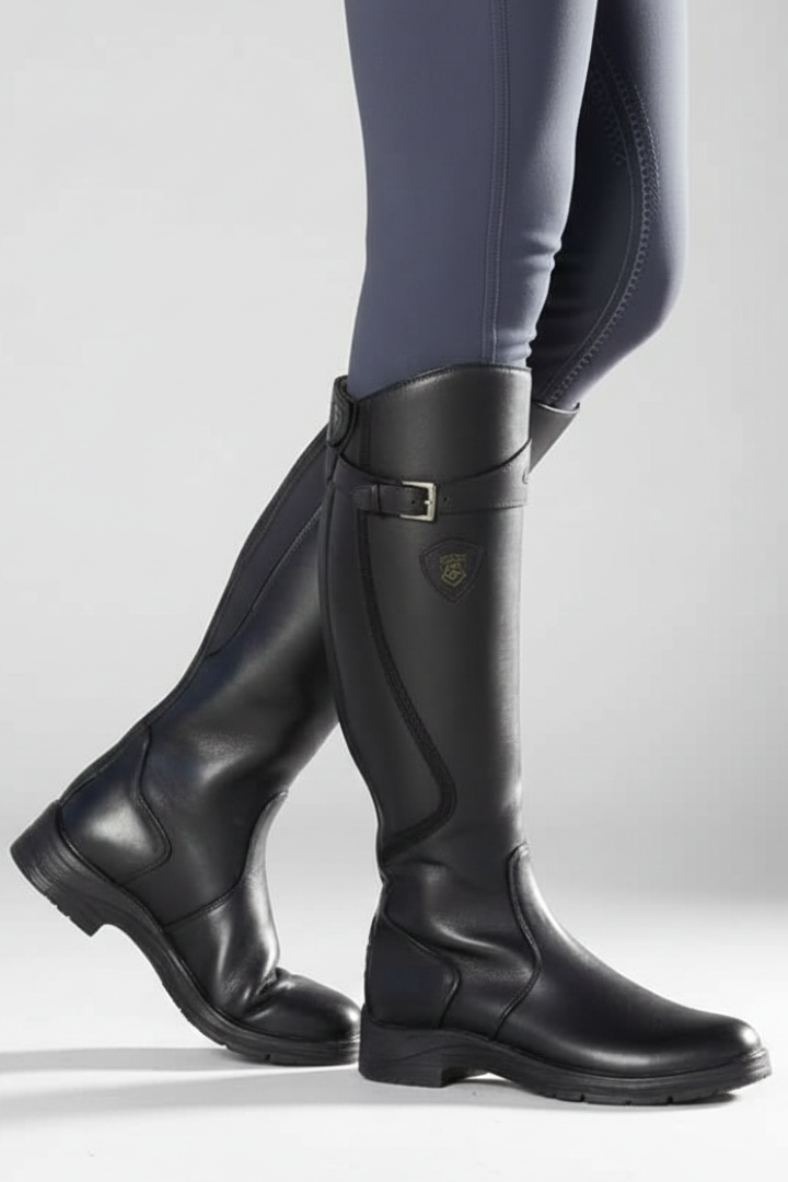 Imke | Kniehoher Stiefel mit Riemen am Schaft