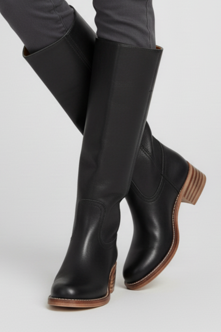 Friederike | Kniehoher Stiefel in Cognac