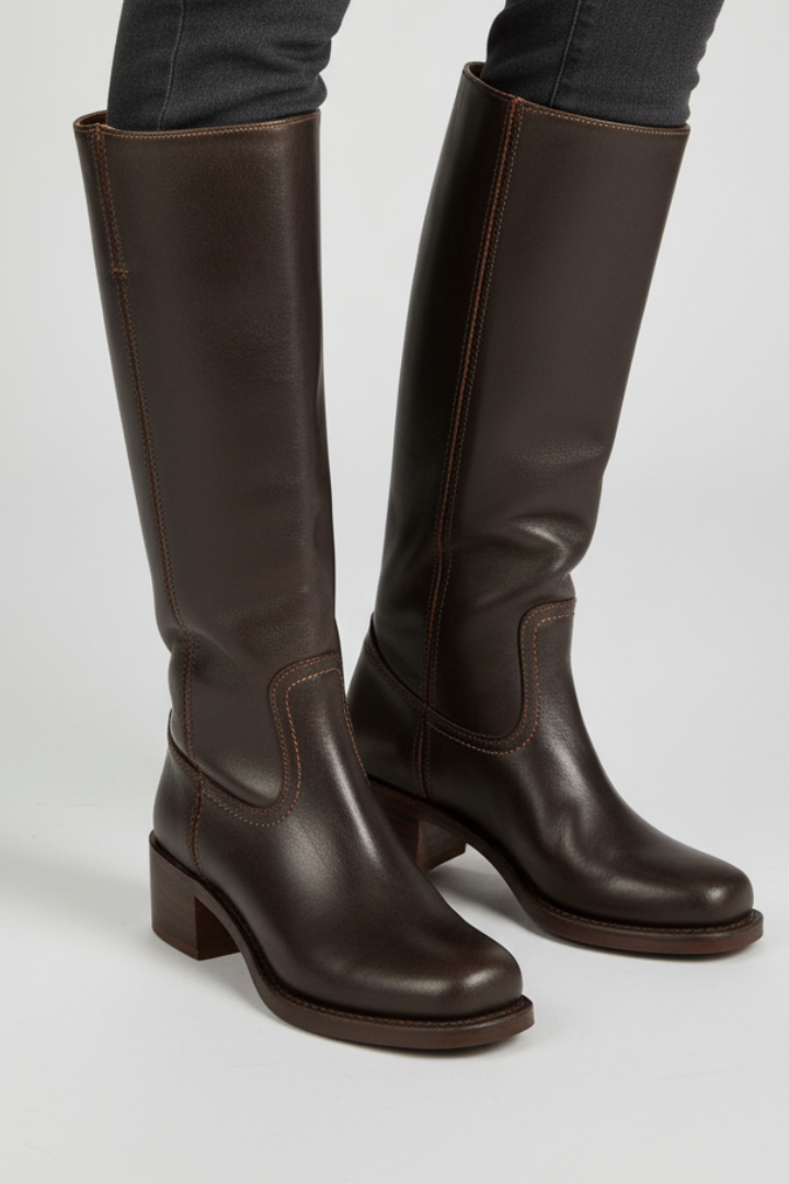 Friederike | Kniehoher Stiefel in Cognac