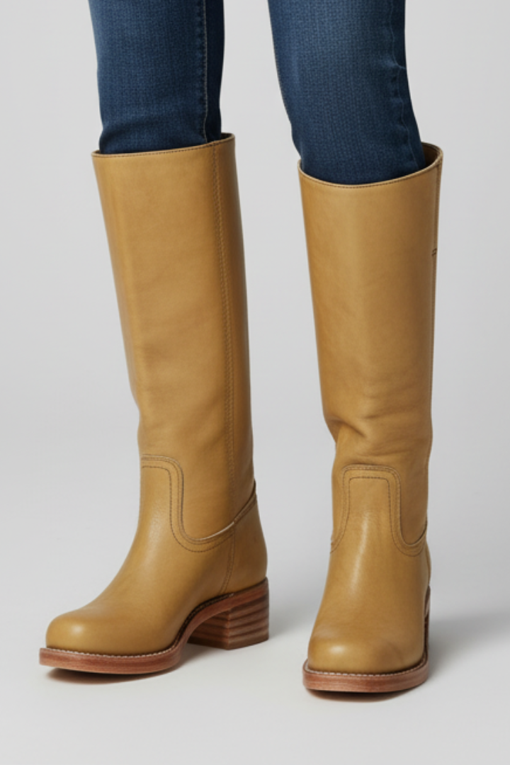 Friederike | Kniehoher Stiefel in Cognac