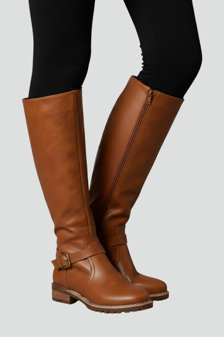 Ernestine | Kniehoher Reitstiefel mit Schnalle