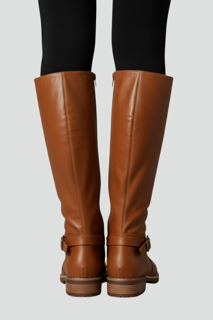 Ernestine | Kniehoher Reitstiefel mit Schnalle