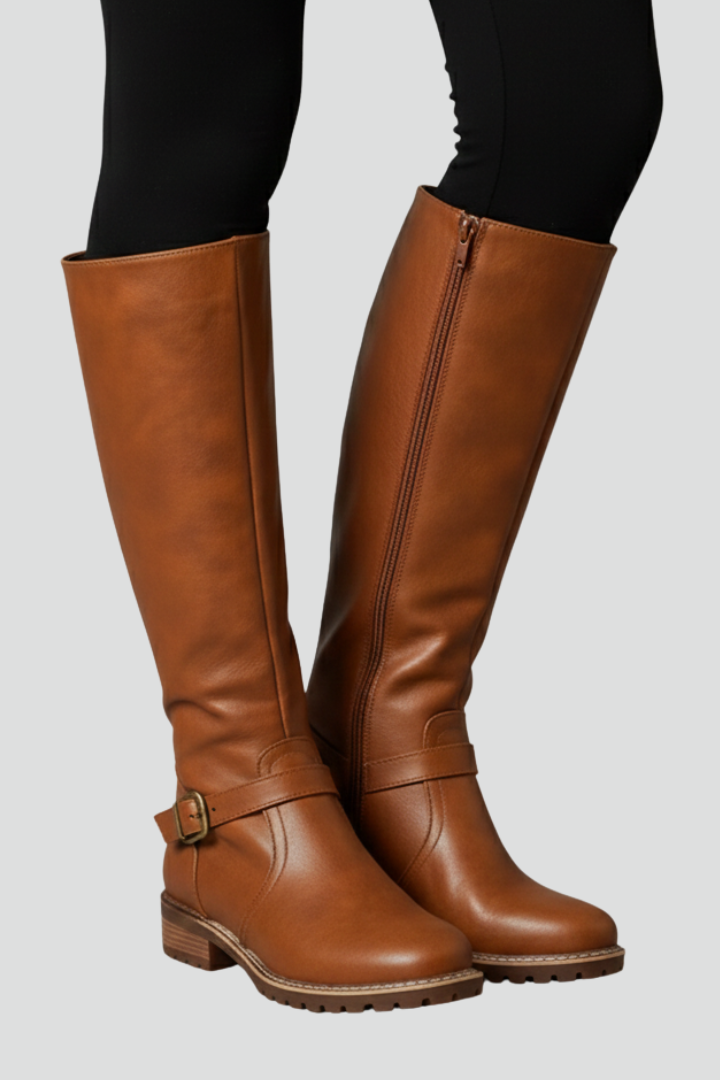 Ernestine | Kniehoher Reitstiefel mit Schnalle