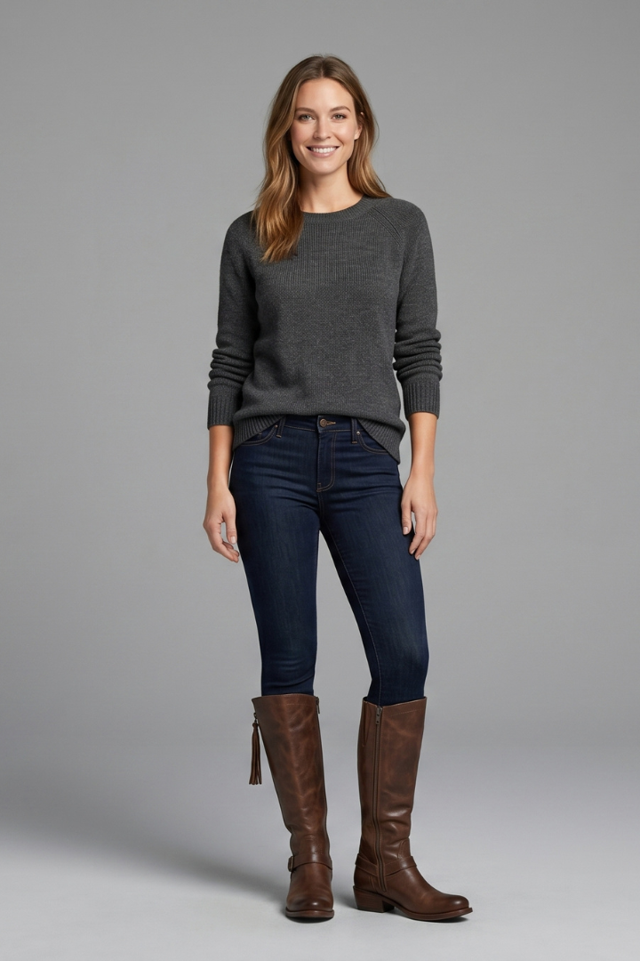 Hanne | Kniehoher Stiefel mit Fransen