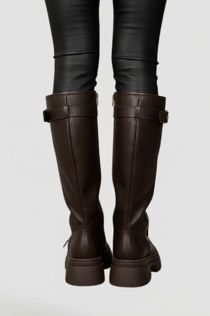 Fanny | Kniehoher Stiefel mit Plateausohle