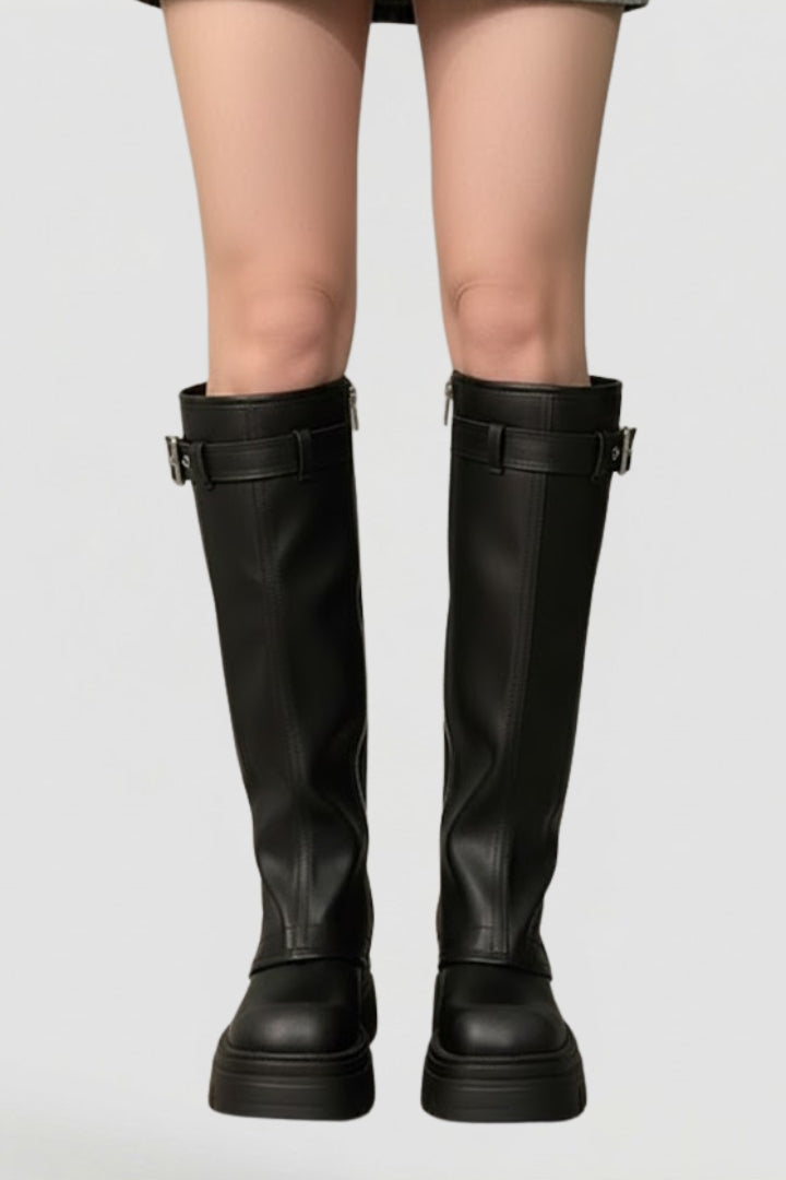 Fanny | Kniehoher Stiefel mit Plateausohle