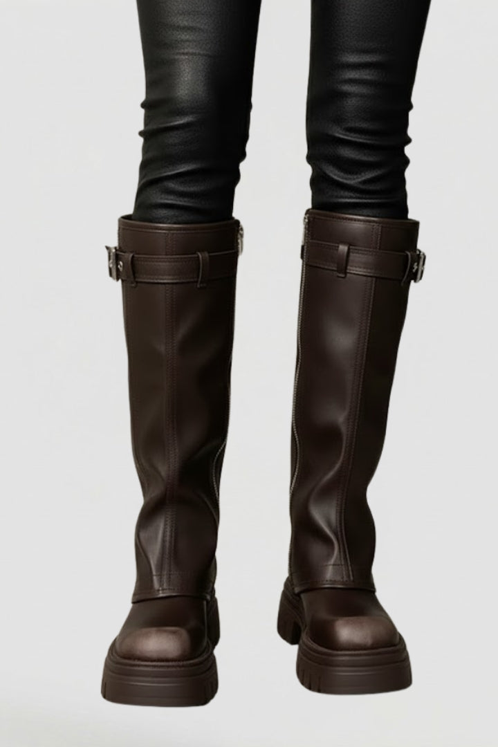 Fanny | Kniehoher Stiefel mit Plateausohle