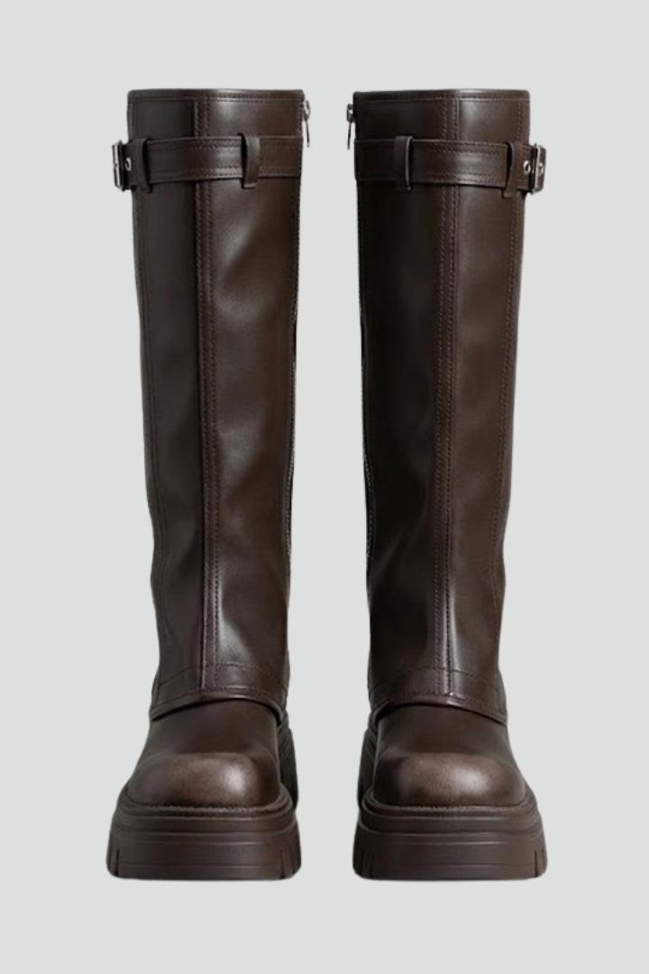 Fanny | Kniehoher Stiefel mit Plateausohle