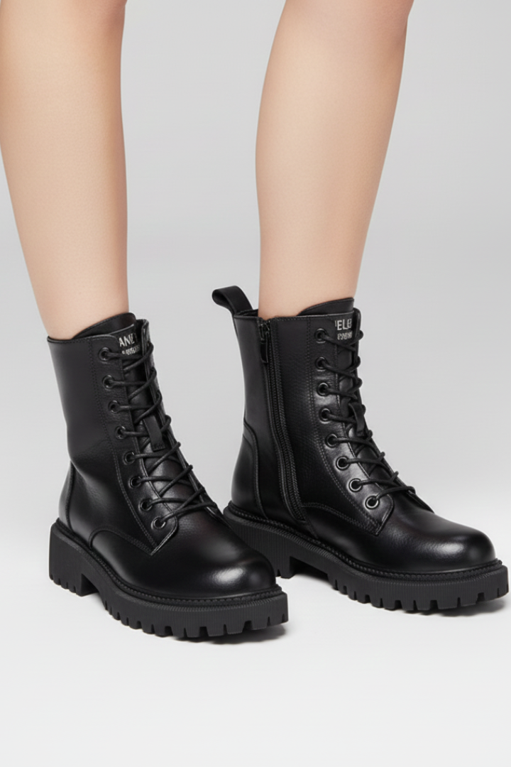 Gerhild | Schnürstiefelette mit grober Sohle