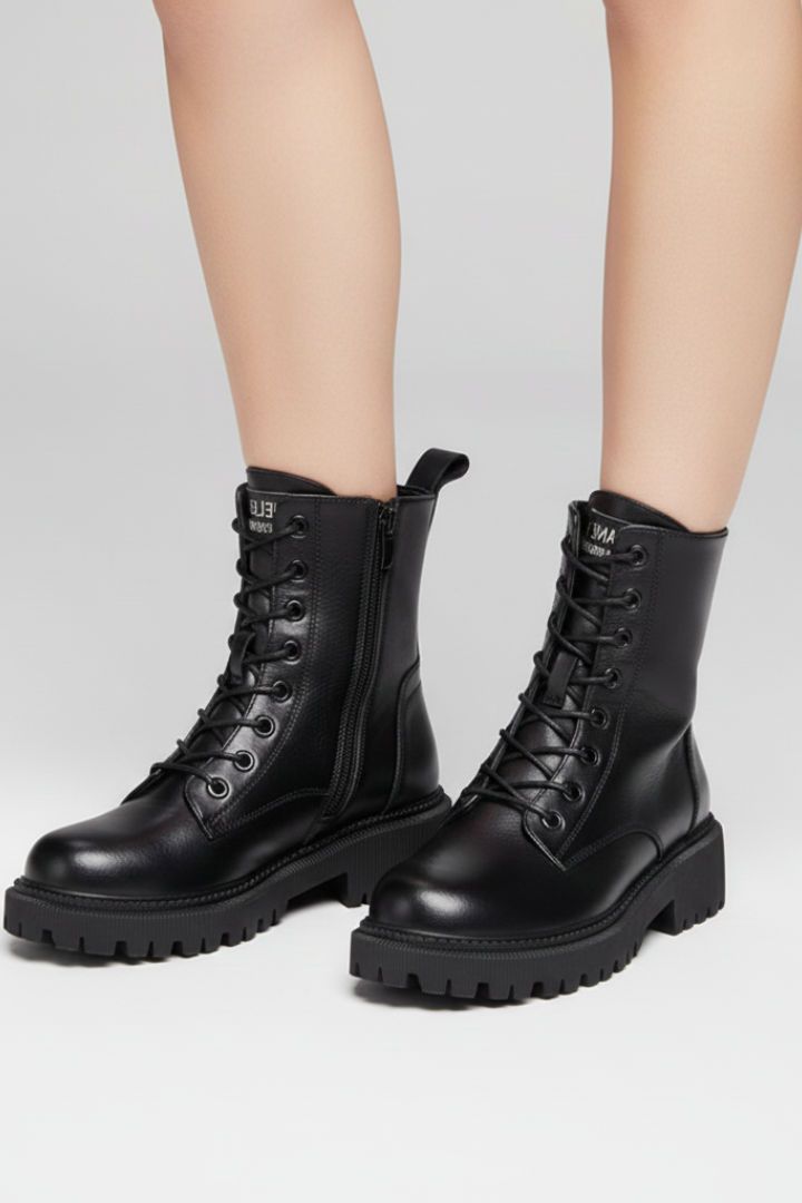 Gerhild | Schnürstiefelette mit grober Sohle