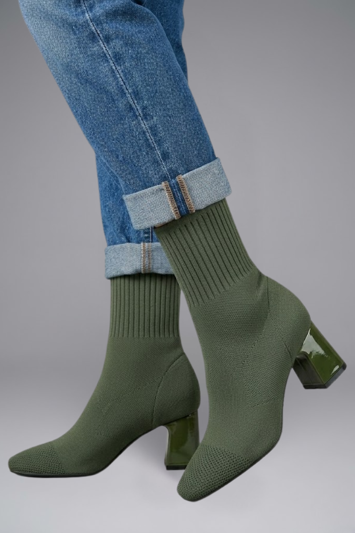 Eugenie | Sock-Boot mit Blockabsatz