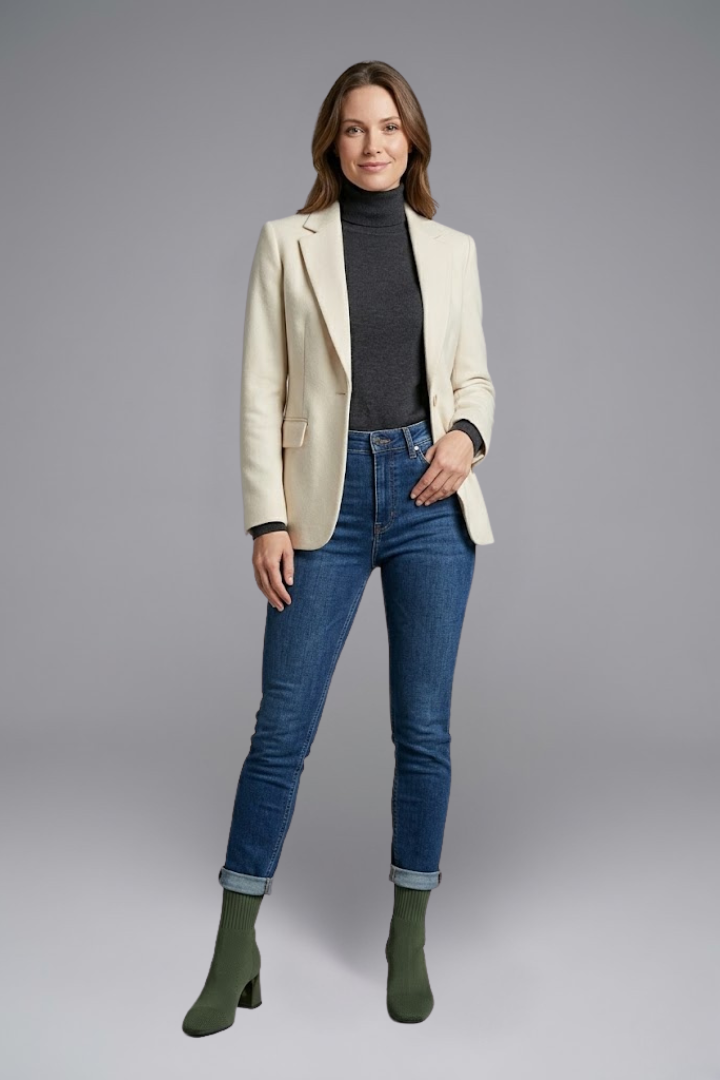 Eugenie | Sock-Boot mit Blockabsatz