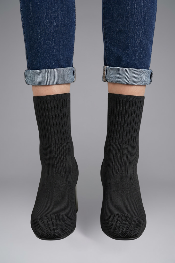 Eugenie | Sock-Boot mit Blockabsatz