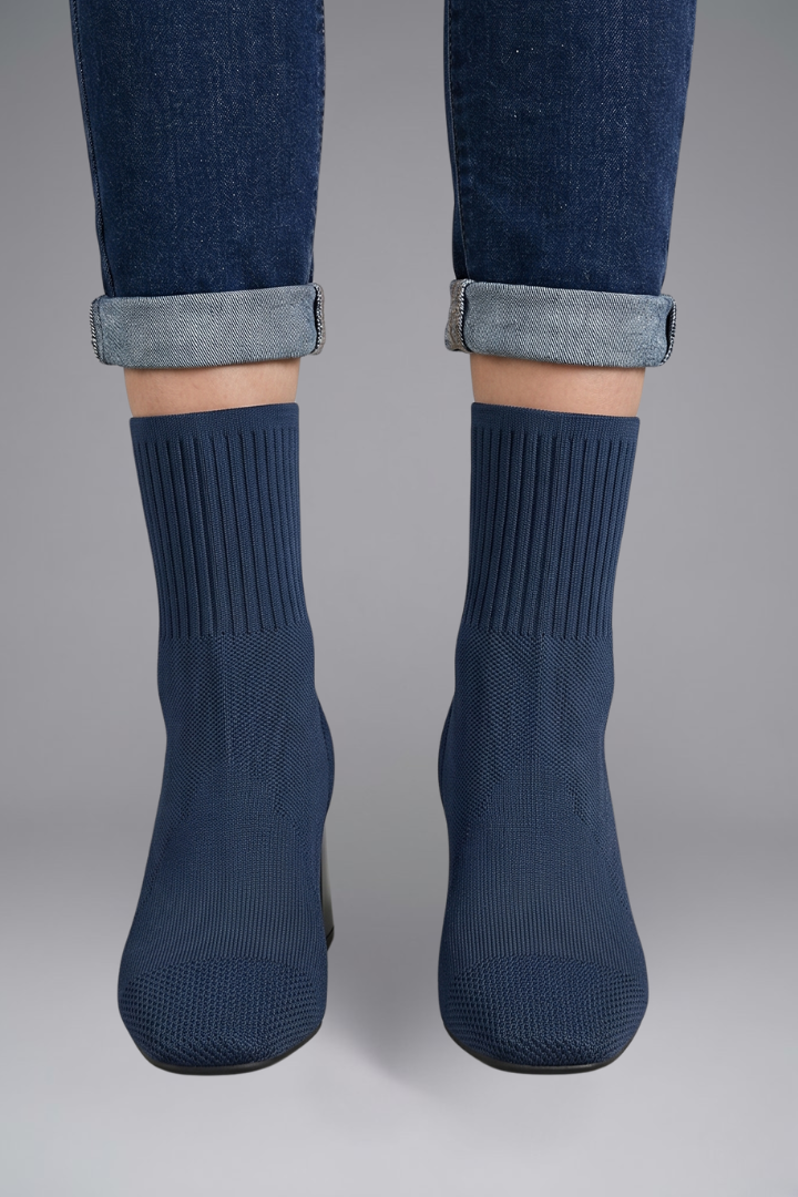 Eugenie | Sock-Boot mit Blockabsatz