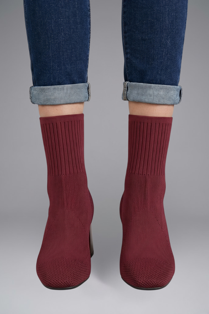 Eugenie | Sock-Boot mit Blockabsatz