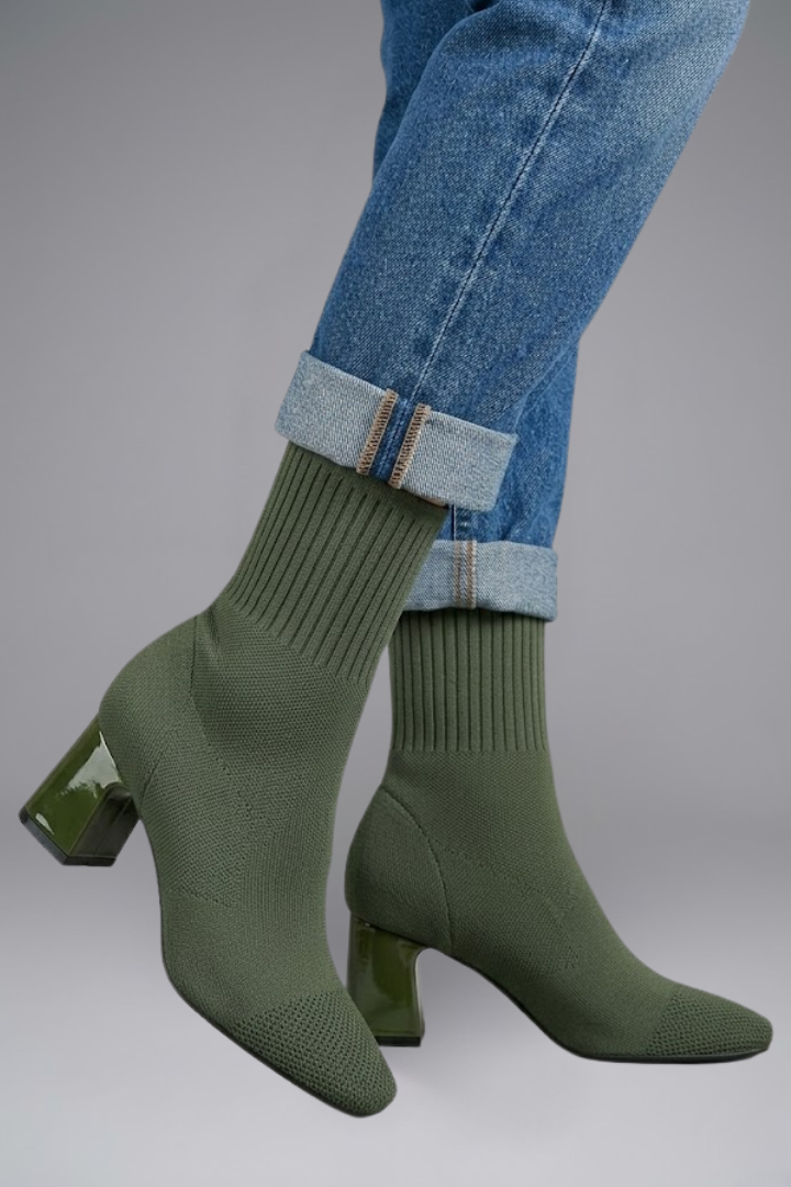 Eugenie | Sock-Boot mit Blockabsatz
