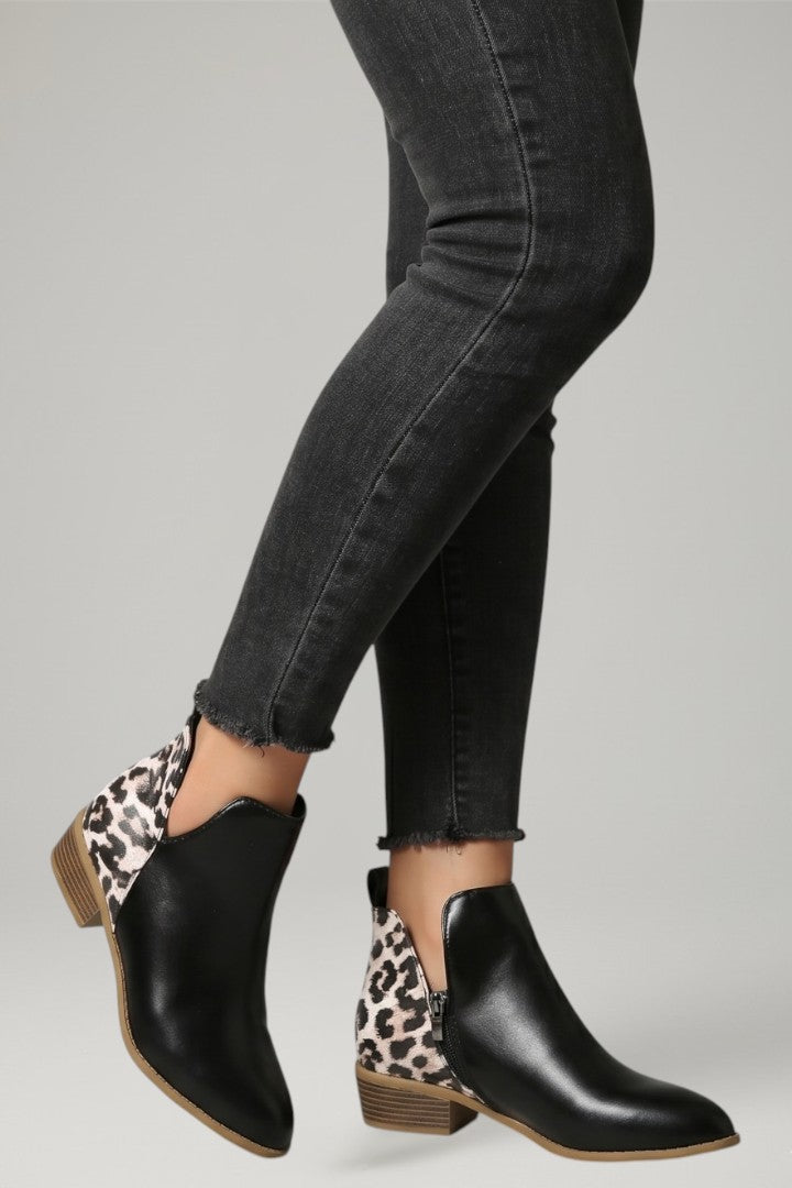 Gisa | Stiefelette mit Blockabsatz und Zuglasche