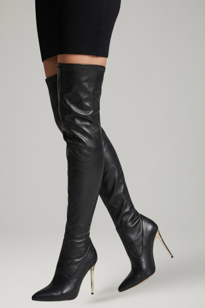 Ina | Overknee-Stiefel in Schwarz