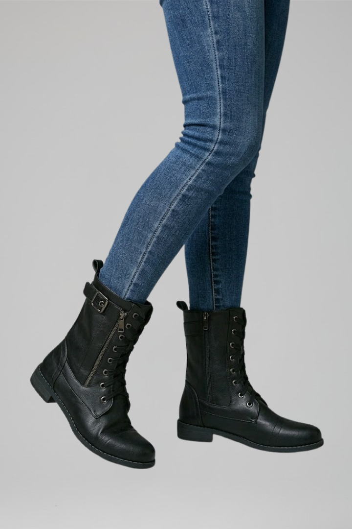 Brunhilde | Schnürstiefelette im Worker-Stil