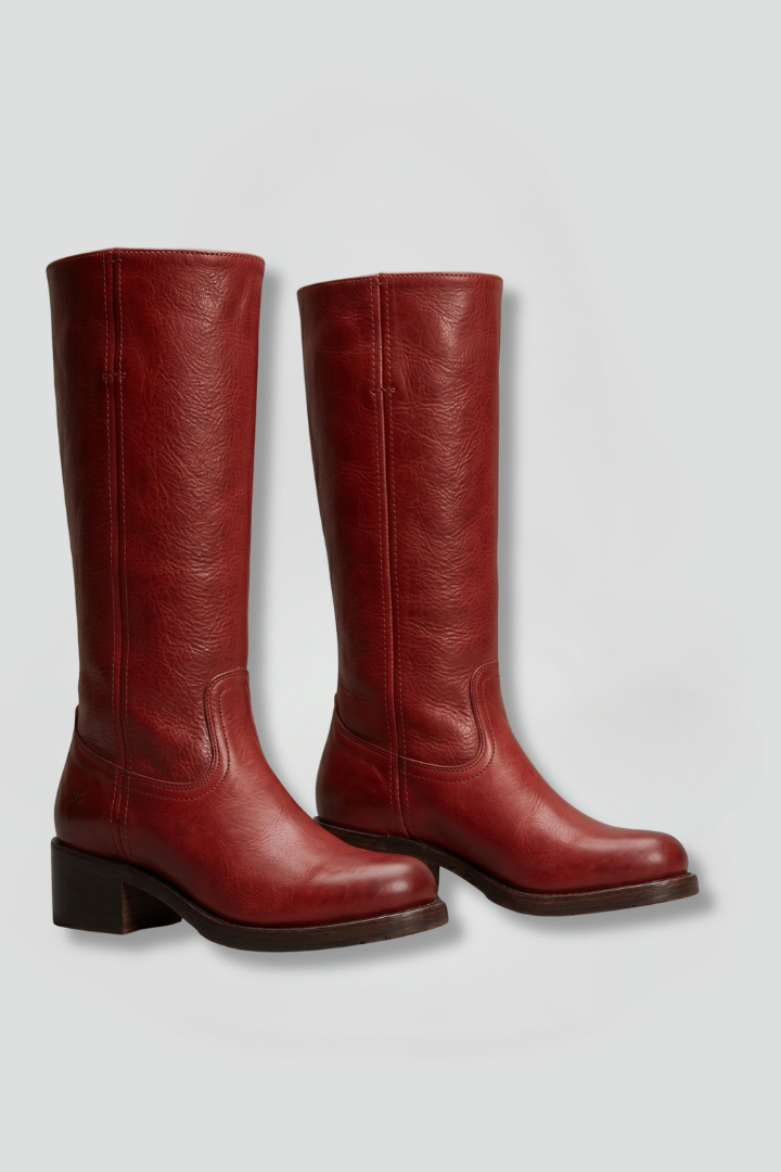 Isolde | Wadenhoher Stiefel mit glattem Schaft