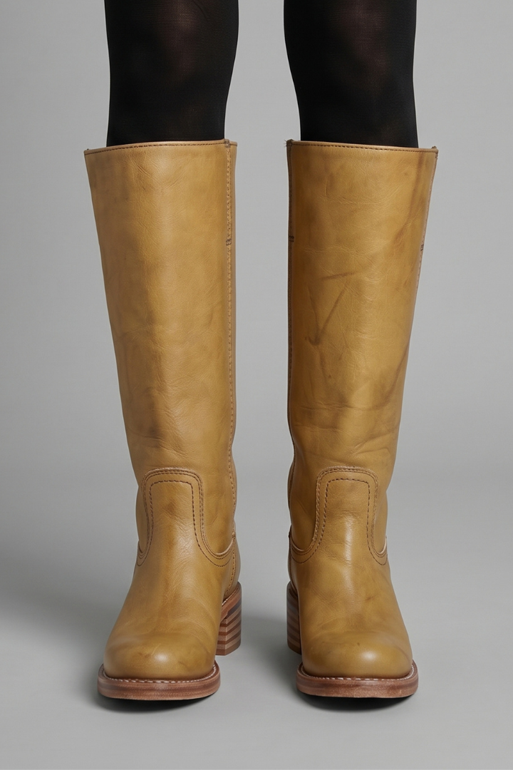 Isolde | Wadenhoher Stiefel mit glattem Schaft