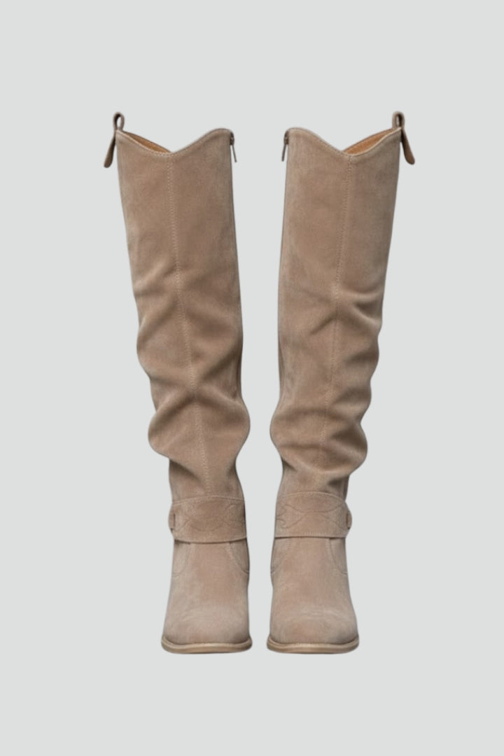 Erna | Overknee-Stiefel in Veloursoptik
