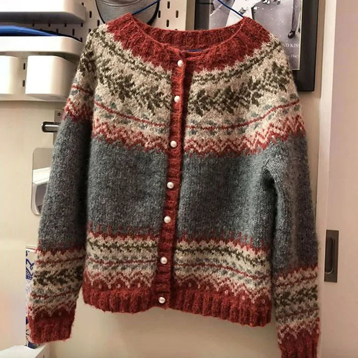 Atasha | Norweger-Strickjacke in Grau