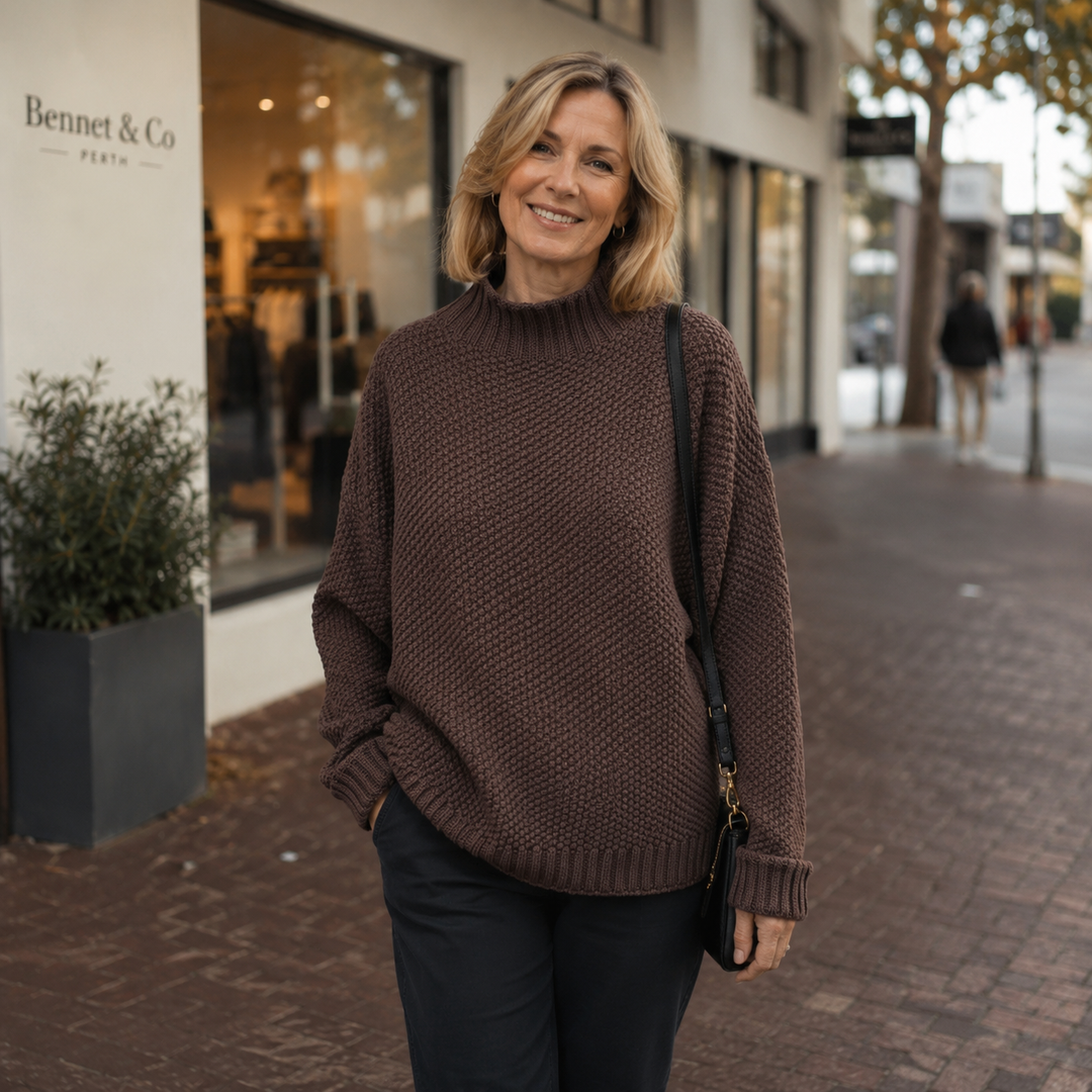 Patricia | Feiner Pullover mit Stehkragen