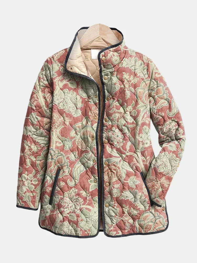 Regine | Steppjacke mit Rosen Ton in Ton